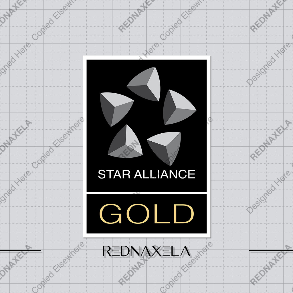 

Stiker Vinyl Star Alliance Silver / Gold Frequent Flyer Stiker Koper Outdoor Waterproof Sticker