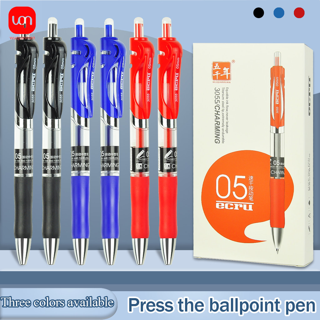 

3PCS High-Quality Push-Type Gel Pens +40Pcs Replaceable Core Writing Pens,Black/Red/Blue Ink,0.5mm Office And School Supplies
