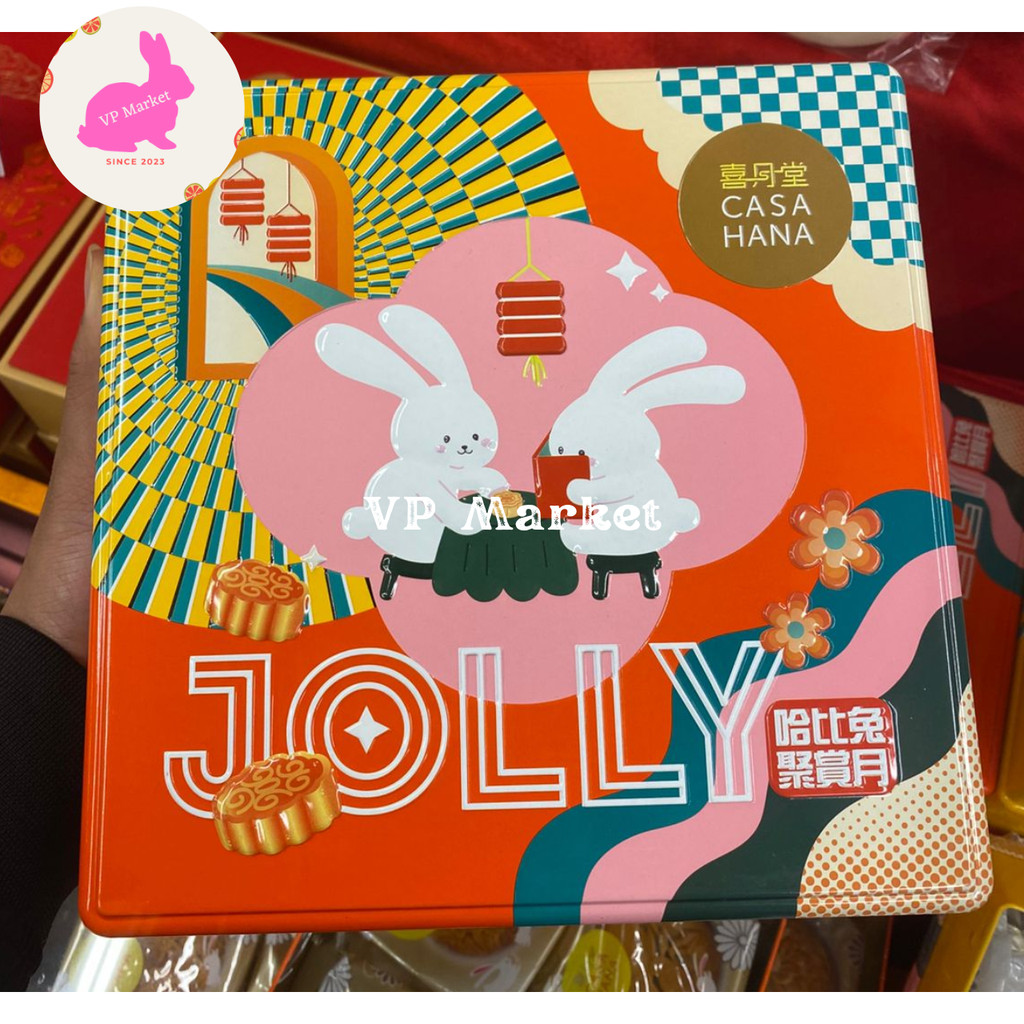 

Kue Bulan Casa Hana Jolly Isi 4 Rasa ( Les sugar With Lotus Yolk , Pure Lotus With yolk , Red Bean With Yolk , Pandan With Yolk / Mooncake Casahana Isi 4 / Boxt