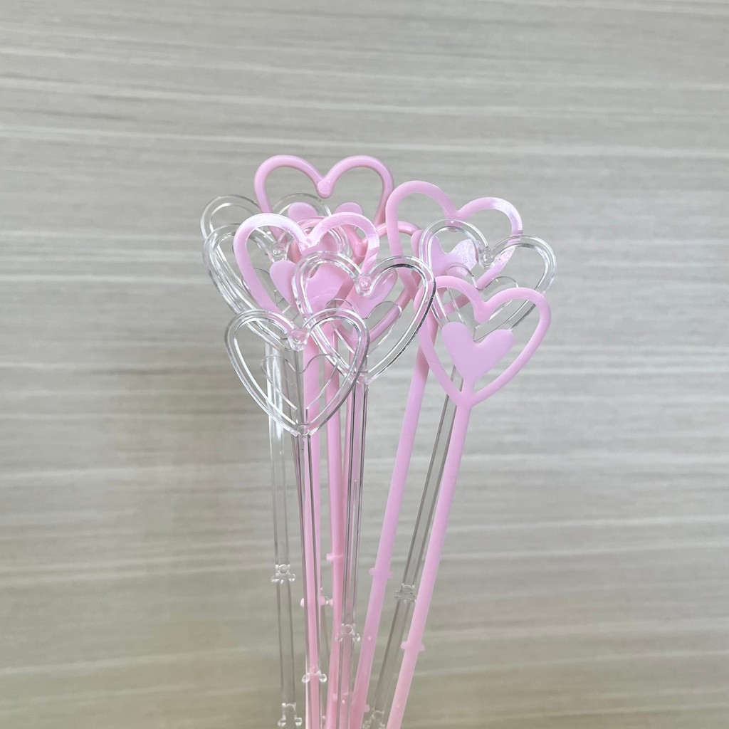 

Fleur Loom - (1 pcs) Love Plastic Stick Card Holder / Holder Clip Stik Kartu Ucapan Plastik Florist / Buket Bunga Hantaran /