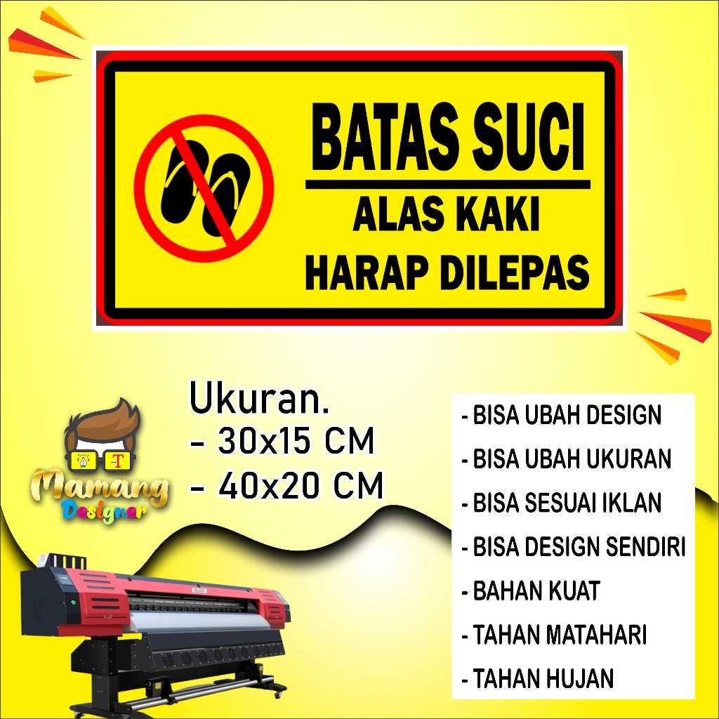 

Backdrop Sticker Tempelan Bahan Glosy Batas Suci Kuning