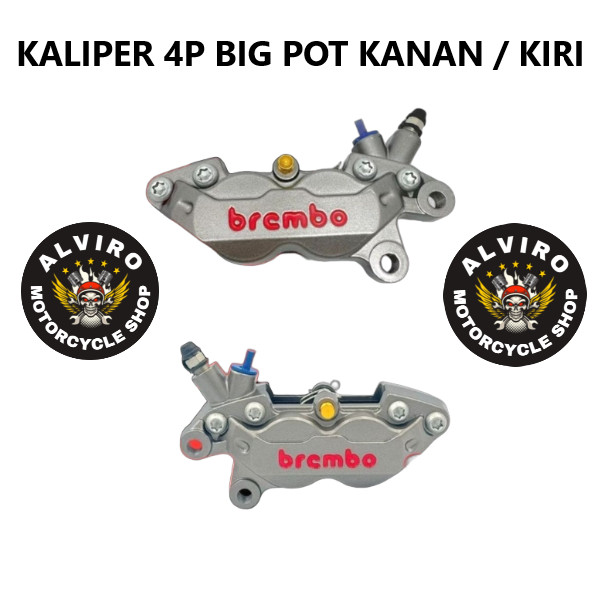 (COD) Kaliper Depan 4P Brembo Big Pot Axial Posisi Kanan / Kiri (Tanpa Breket)