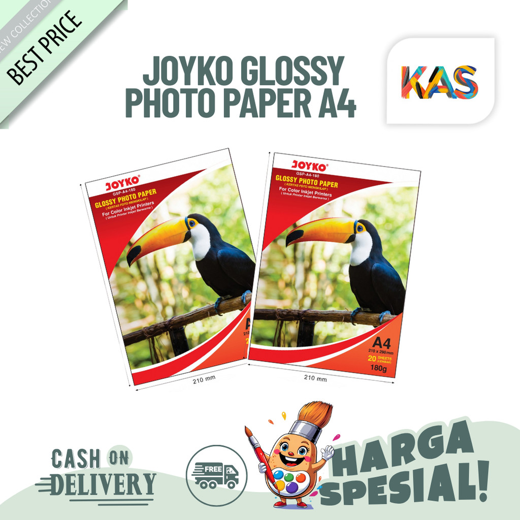 

Joyko Glossy Photo Paper A4 180 Gsm Kertas A4-180