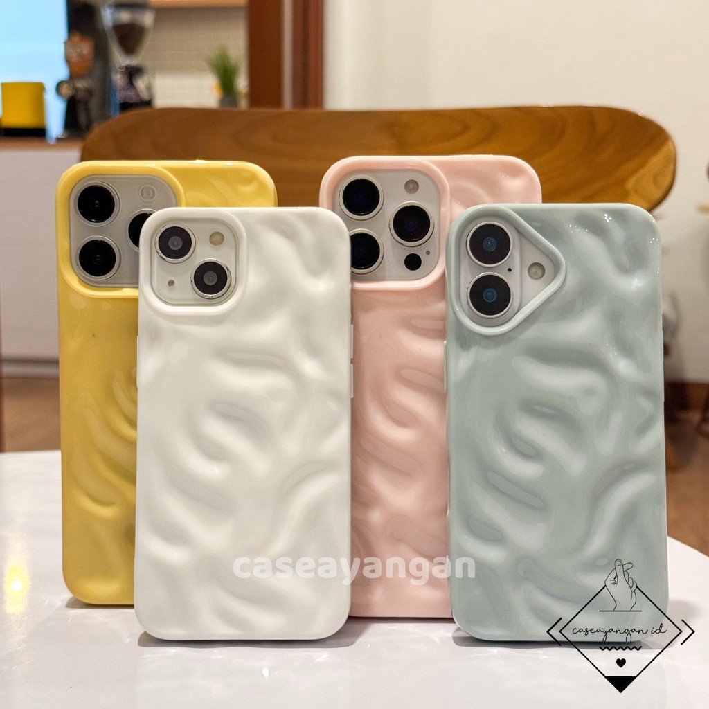 Pastel Swirl Case for Iphone ( 6 - 16 ) 6 7 8 X XS XR 11 12 13 14 15 16 PLUS PRO MAX Casing Lucu Uni