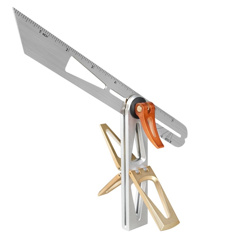 

UISN Heavy Movable Angle Ruler Multifunctional Stainless Steel Gauges High-Precision Square With Gauges