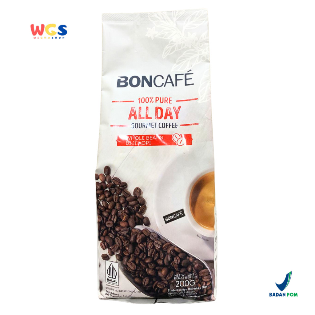 

JAMIN MURAH !!!BONCAFE All Day 100% Pure Gourmet Arabica Whole Beans Coffee 200g - Biji Kopi(BISA LANGSUNG ORDER)