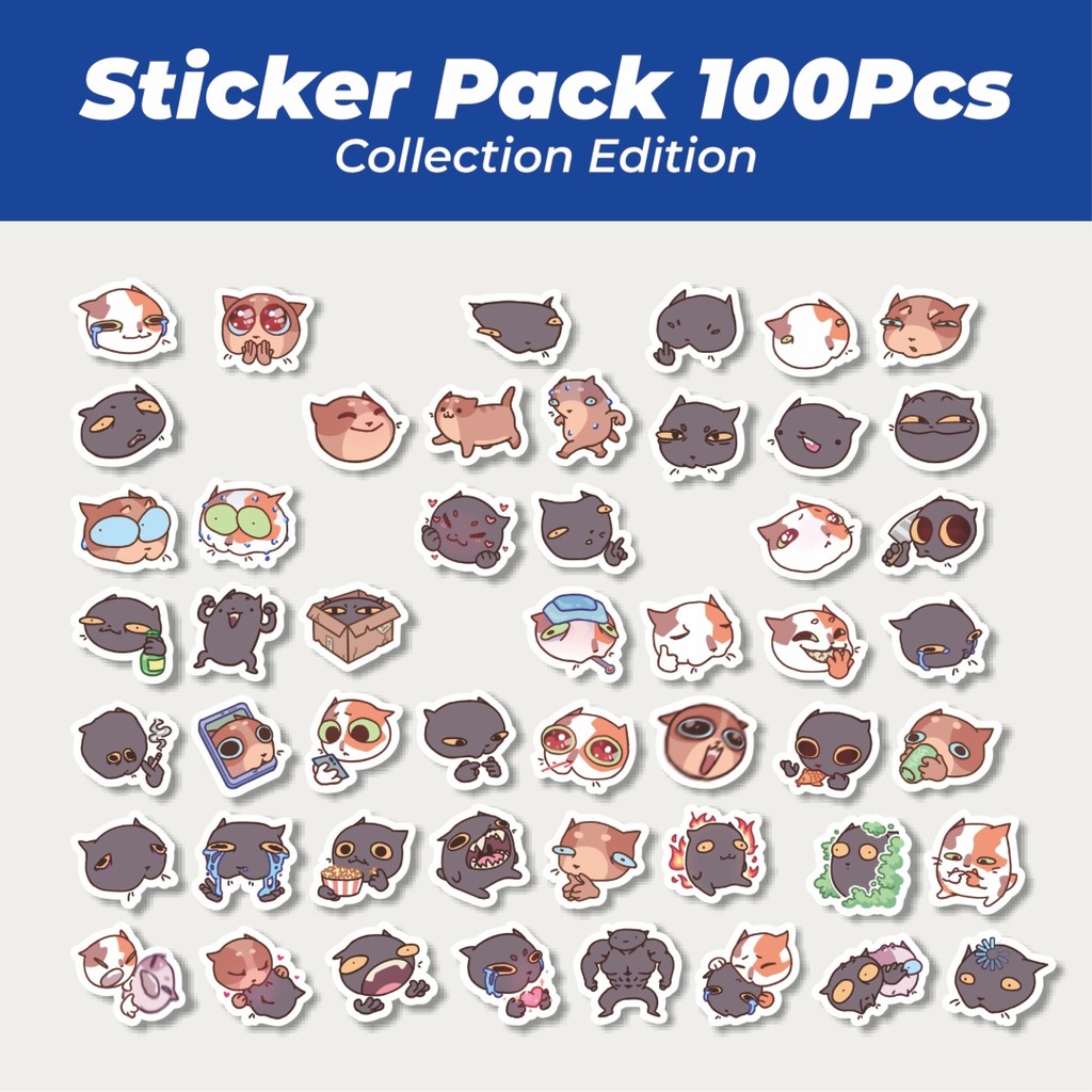 

Hot Stiker Funny Character Motion Cat Lucu Anti Air Stikers Berperekat Waterproof Sticker Decal Buat Motor Helm Buku Journal Koper Casing HP Laptop Botol Minum