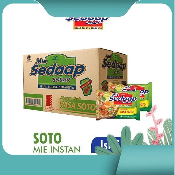 

Sedaap Mie Instan Soto 75 gr (Isi 40 pcs)