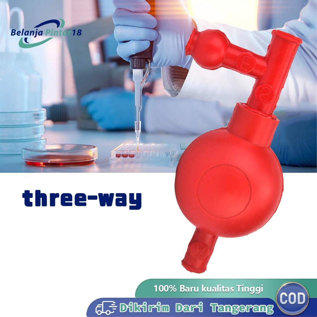 Ball Pipet Rubber Filler Pipet Bulb Bola Hisap 3 Valve Safety Filler Pipet