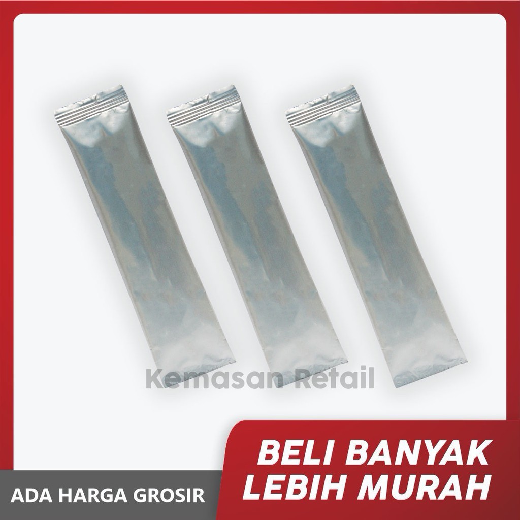 Sachet Center Seal Aluminium Foil Silver 4x16