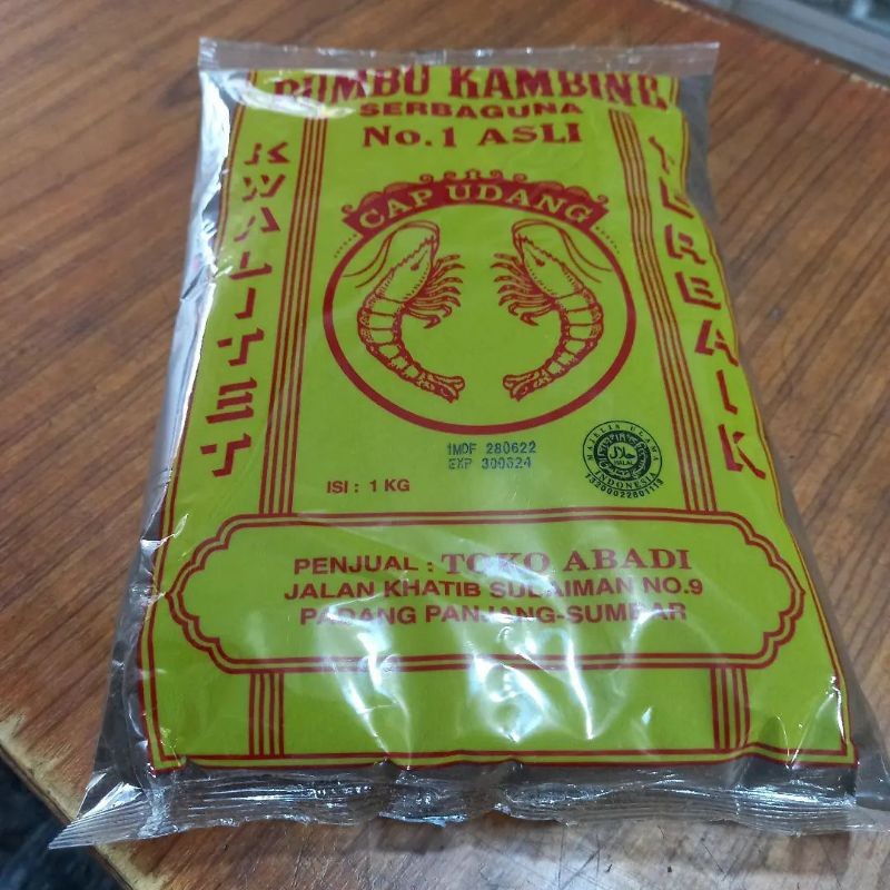 

Bumbu Kambing Serbaguna No.1 Asli Cap Udang 1 KG