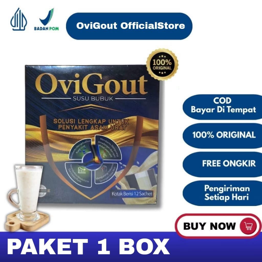 

PAKET 1-2-4-6 BOX OVIGOUT PREMIUM ® SUSU ORIGINAL KESEHATAN TULANG SENDI KOLESTEROL ASAM URAT