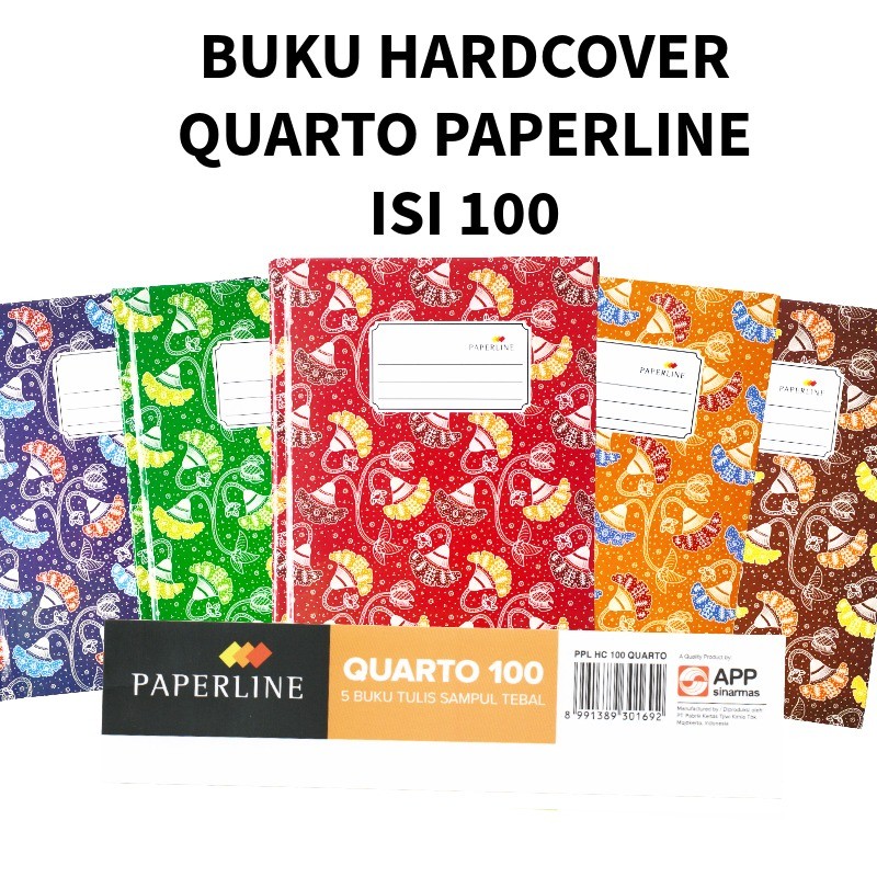 

♚Buku Tulis Hardcover Quarto Paperline 100lembar /Kuarto 100lbr♚