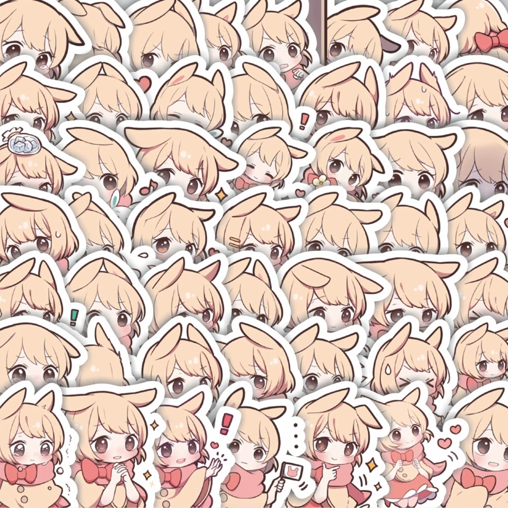 

Stiker Cutting Pack Stiker Funny Character Cute Bunny Girl Isi 100Pcs Series Aesthetic Lucu Keren Untuk Koper Bahan Vynil