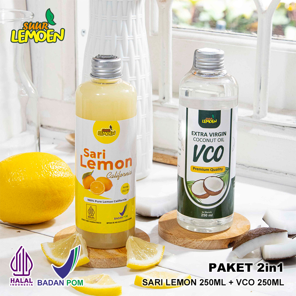 

Suur Lemoen Paket Sari Lemon 250ml + Virgin Coconut Oil 250ml