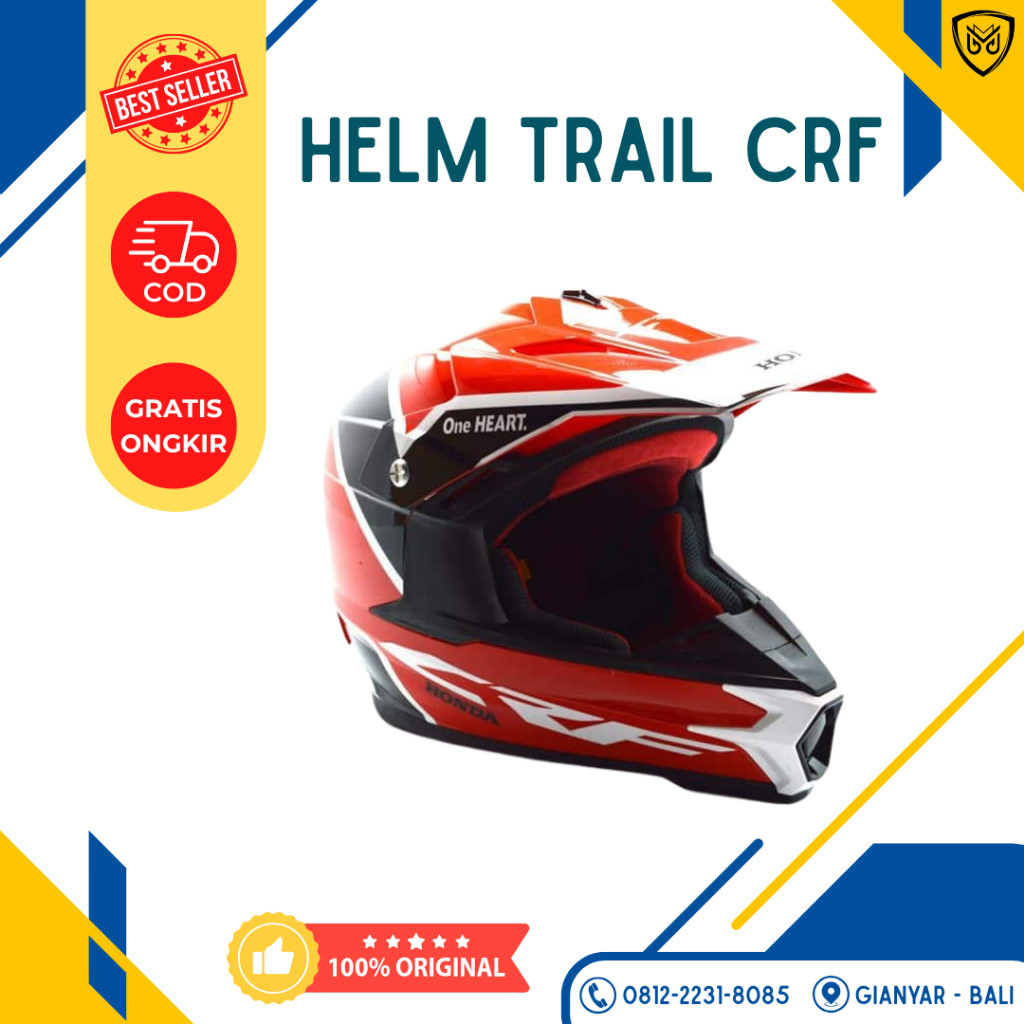 Baru ORI AHM - Helm Honda CRF Helm Offroad Semua Motor