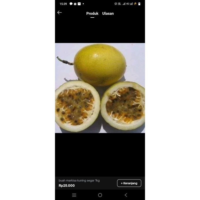 Buah markisa kuning  asam segar 1kg