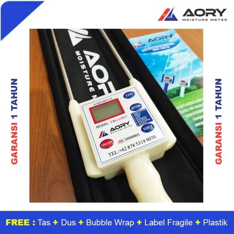TERLARISAlat Ukur Kadar Air Jagung, Beras, Gabah, Kopi, dll. (AORY Moisture Meter YBG-LM17)