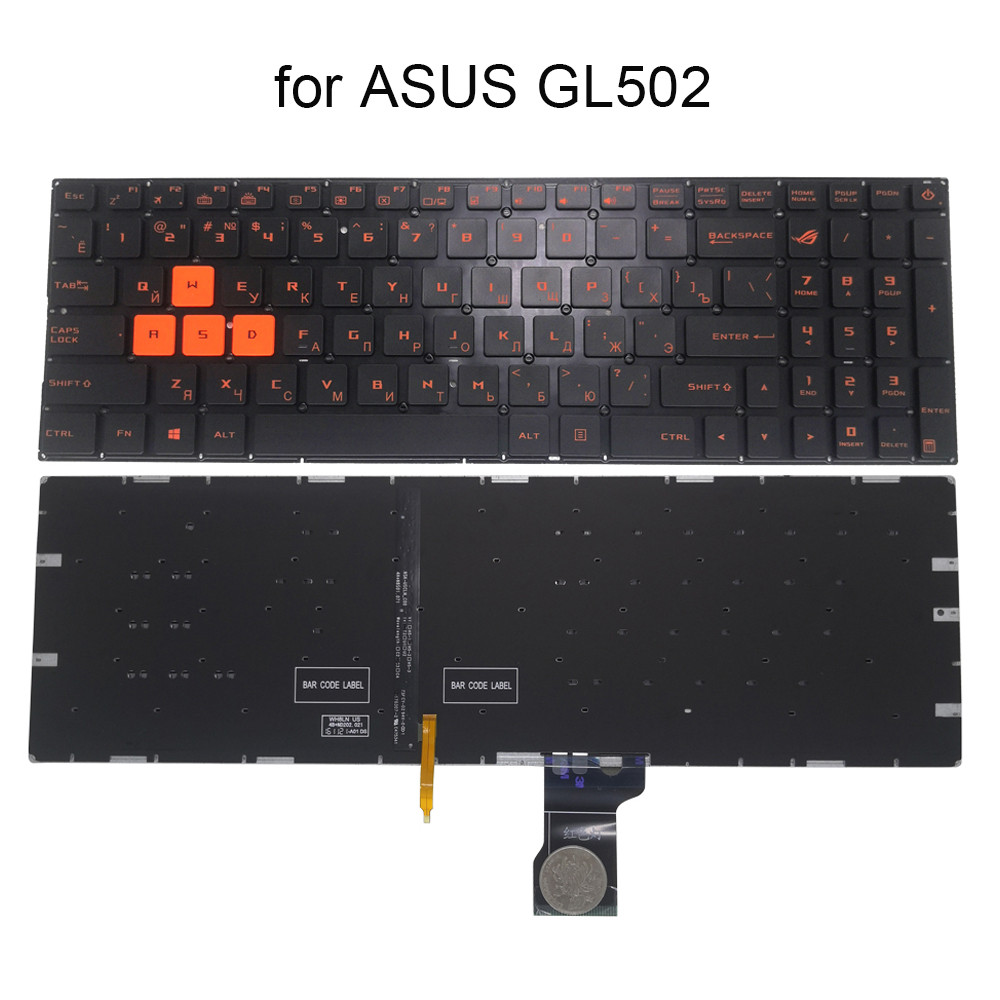 US RU Russian Keyboard Backlight For ASUS ROG Strix GL502VM GL502VT-DS74 GL502VY GL502 VS GL502V Lap