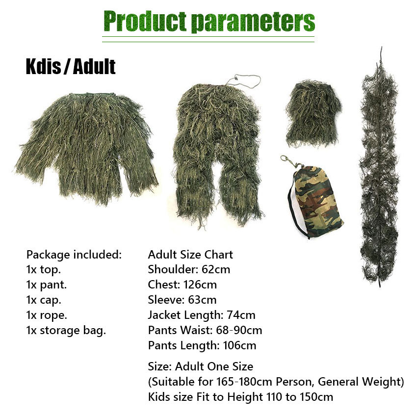 Ghillie Suit Kids Adult Baju Camo Anak Dan Dewasa Kostum Karnaval Lucu Sniper Tactical Nusa.Belanja