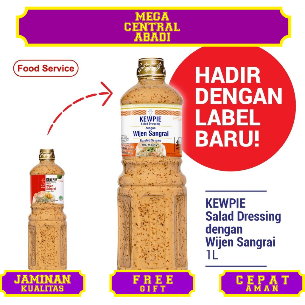 

Kewpie Salad Dressing Roasted Sesame-Wijen Sangrai 1 Liter - Standard