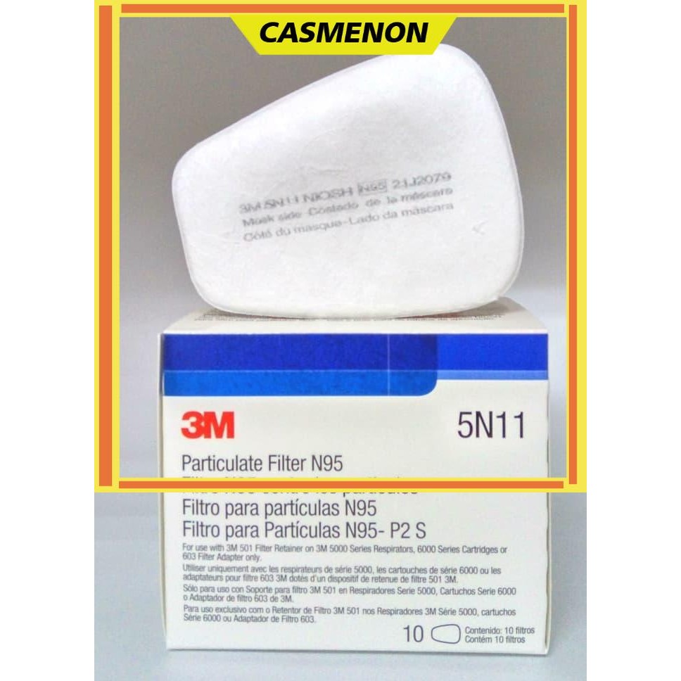 3M Particulate Filter 5N11 N95 Per BOX (10 PCS) ORIGINAL