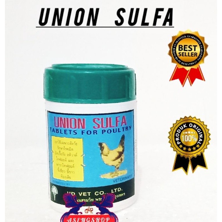 UNION  SULFA  Obat Ayam Berak Kapur Berak Hijau Mencret