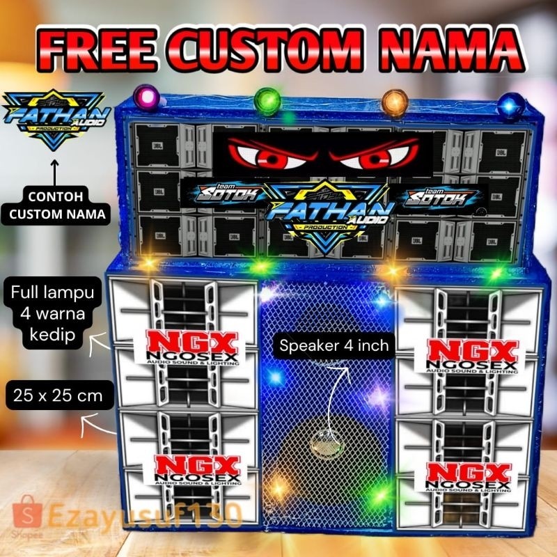 TANEKASHOP - MINIATUR SOUND SYSTEM NGX speaker 4 inch