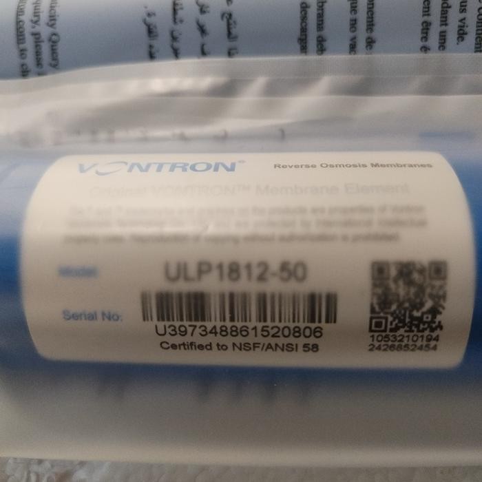 Membran RO Vontron ULP 1812-50/Membran reverse osmosis Vontron -50 GPD