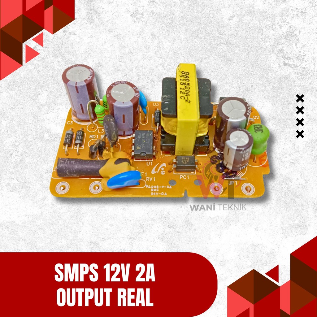 Kit Power Supply 12V 2A - Rangkaian SMPS Lengkap + PCB 24W
