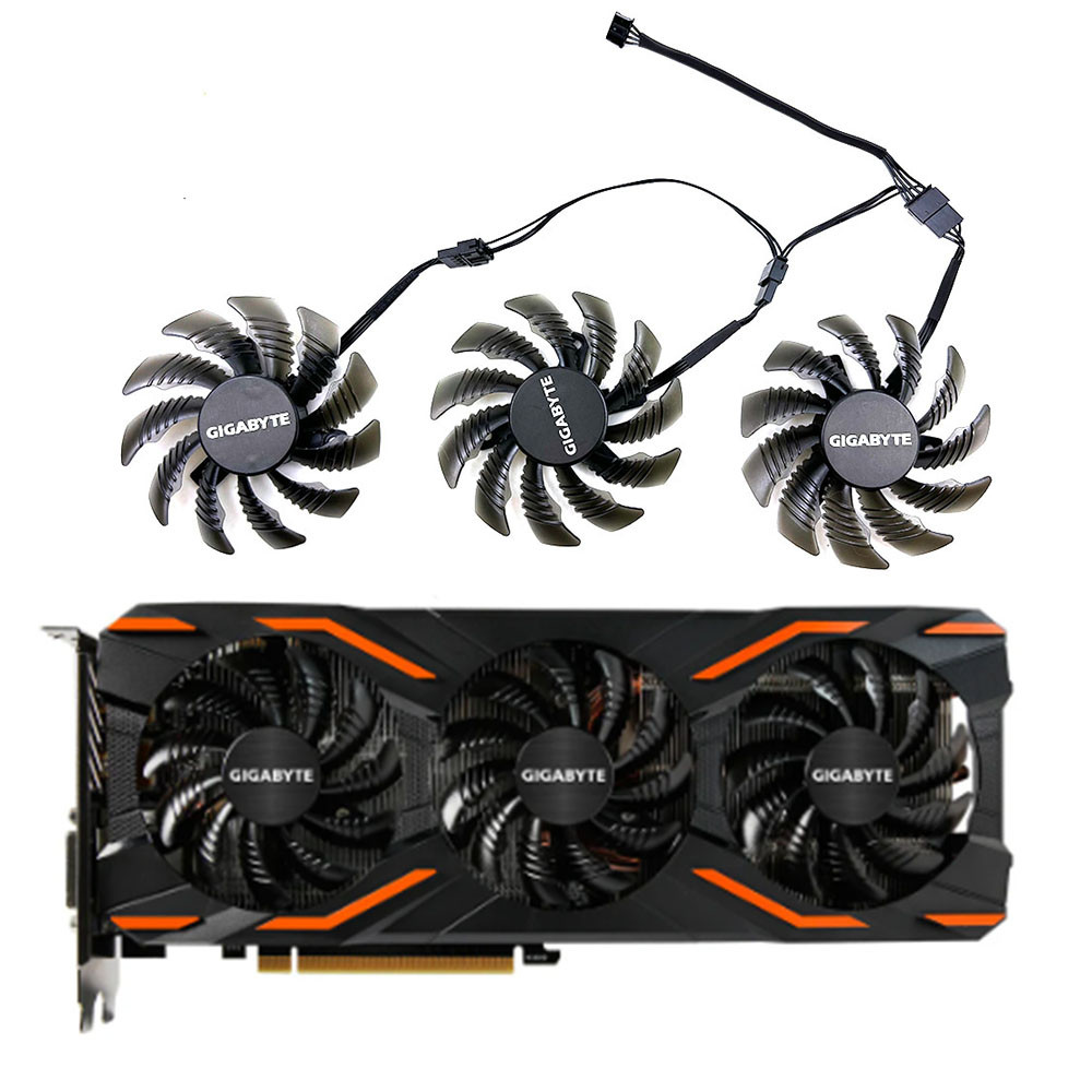T128010SU 75MM 4Pin DC 12V 0.35A Cooling Fan for Gigabyte Gtx 1080 Ti Gtx 1070 G1 Aorus Gtx 1060 106