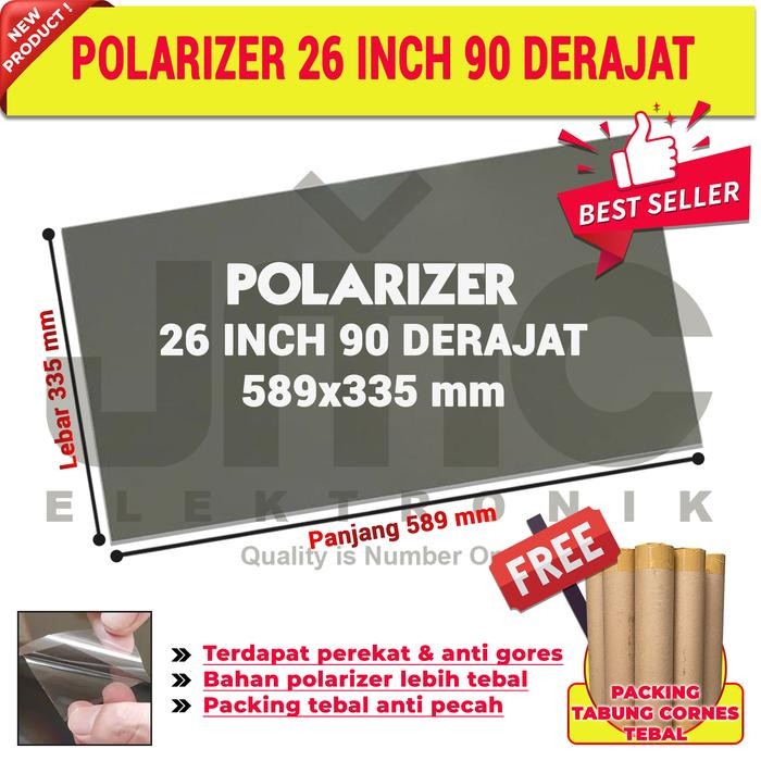 WP99 POLARIS TV LCD 26 INC 90 DERAJAT POLARIZER LCD 26 INC BAGIAN BELAKANG POLARIZED 26 INCH
