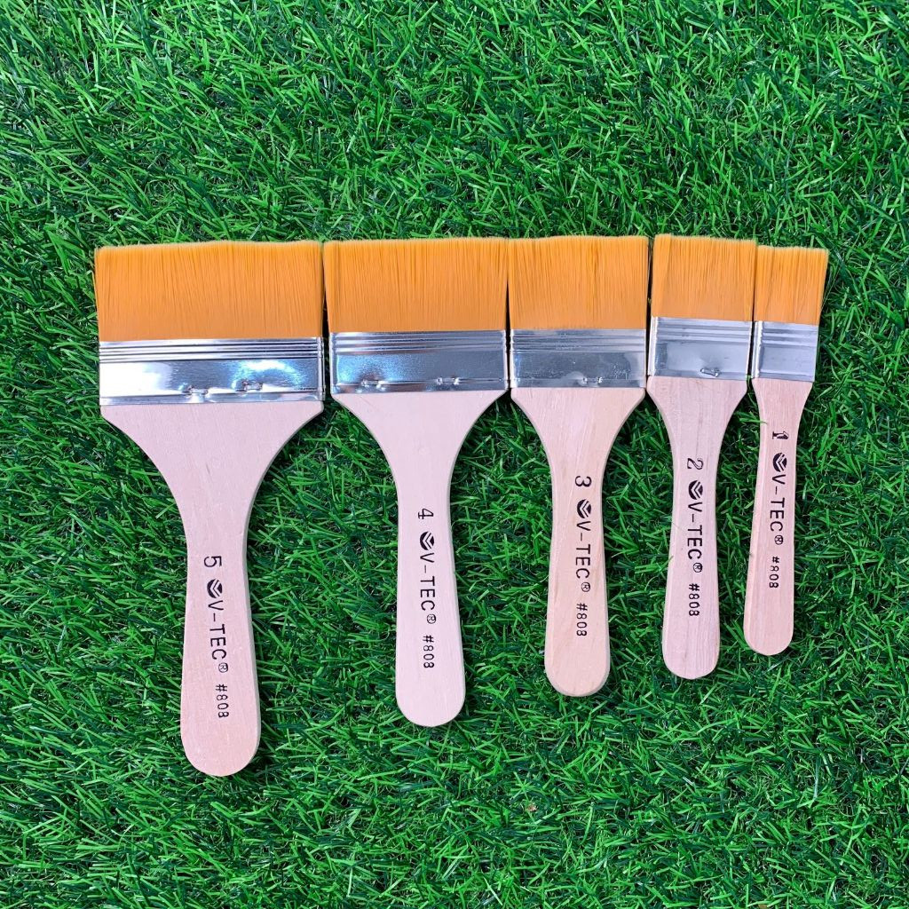 Kuas Lukis Besar Nylon V-Tec Flat Brush 808 No 1-5