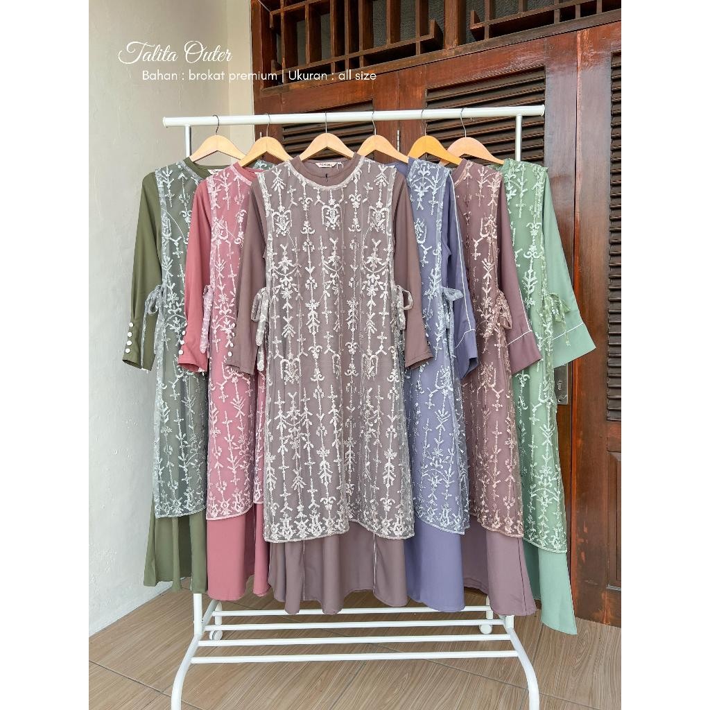 TALITA OUTER BROKAT PREMIUM  - OUTER BROKAT RENDA LACE OUTER KONDANGAN PESTA