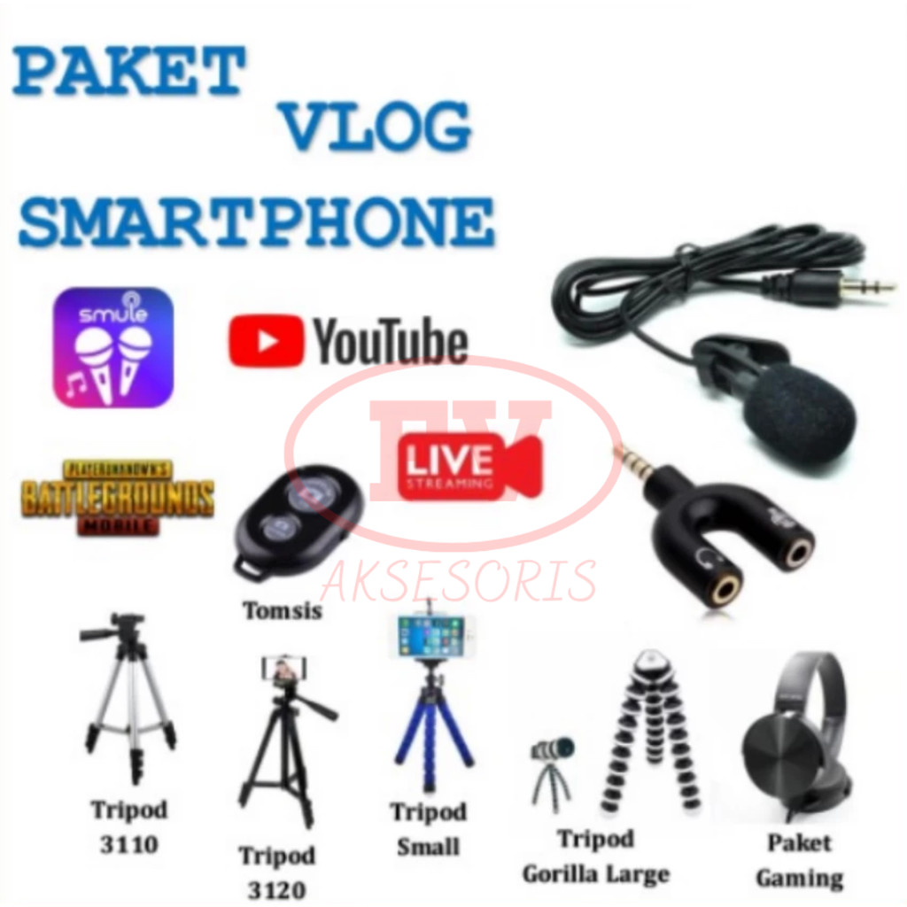 FV MICROPHONE / MIC YOUTUBER / ALAT YOUTUBER LENGKAP / ALAT VLOG / ALAT VLOG HP / TRIPOD HP / PAKET 