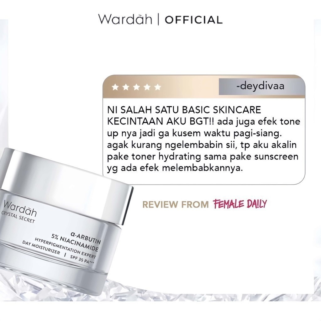 【COD&Ready】Wardah Crystal Secret Day Cream/Day Gel/Night Cream 30 gr | White Secret NEW Set Perawata