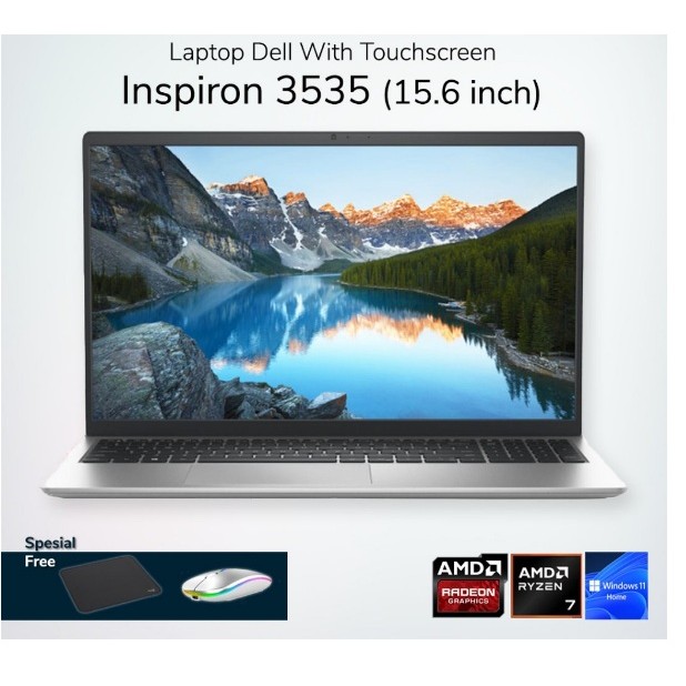 Laptop Dell Inspiron 3535 15.6" Touchscreen with AMD Ryzen 7 7730