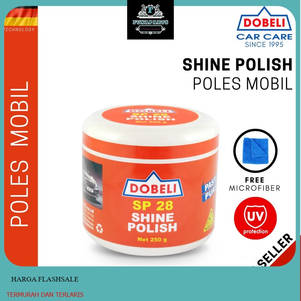 POLES/PENGKILAP MOBIL - SP 28 SHINE POLISH - PEMBERSIH BODY MOBIL [ +FREE Microfiber] - DOBELI