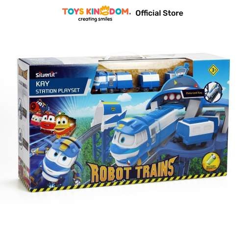 Toys Kingdom Robot Trains Playset Kays Station 80170 Toys Kids Toy Mainan Anak Mobil Mobilan Hiasan 