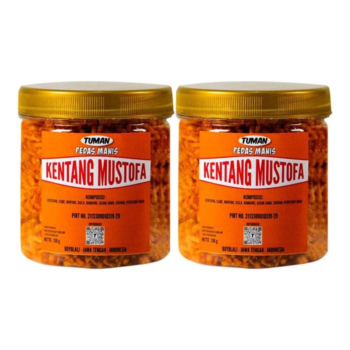 PROMO  Cemilan Tuman Kentang Mustofa Paket Murah 2 toples Camilan Food Snack Pedas Keripik Makanan K