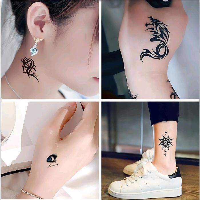 Shaleen- 1set isi 8 gambar cowo keren tato temporer 20rb