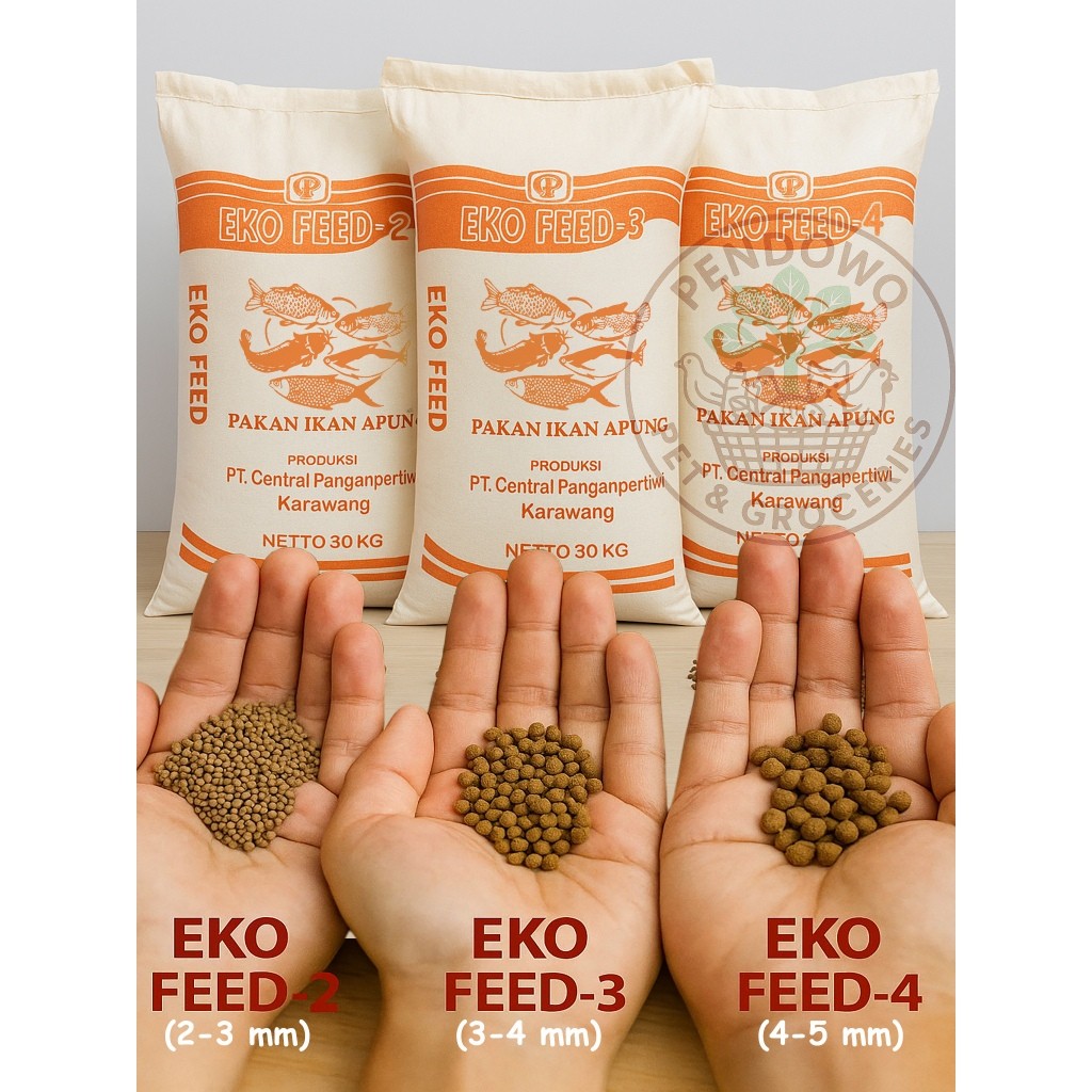 EKO FEED, Pakan Apung, Pur Ikan & Lele,10 & 30 Kilogram.