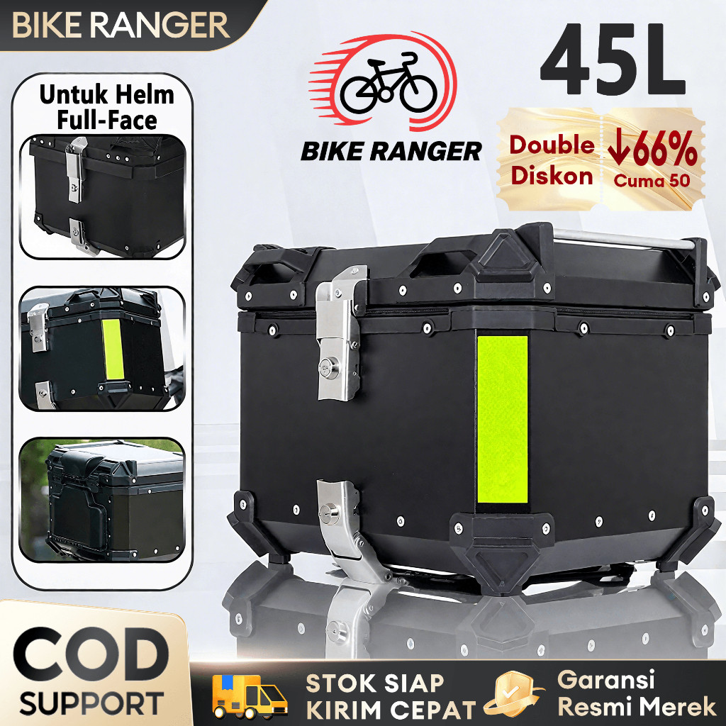 FASTRIDE (Penawaran panas)45L Kapasitas Besar Tahan air Box Belakang Motor box motor Kotak penyimpan