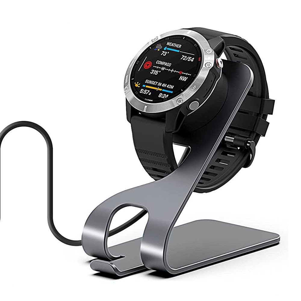 Metal arger Station for Garmin Fenix 5 5X 6 7 7S 7X arging Dock for Garmin tinct/ Approa S60/ Venu 2