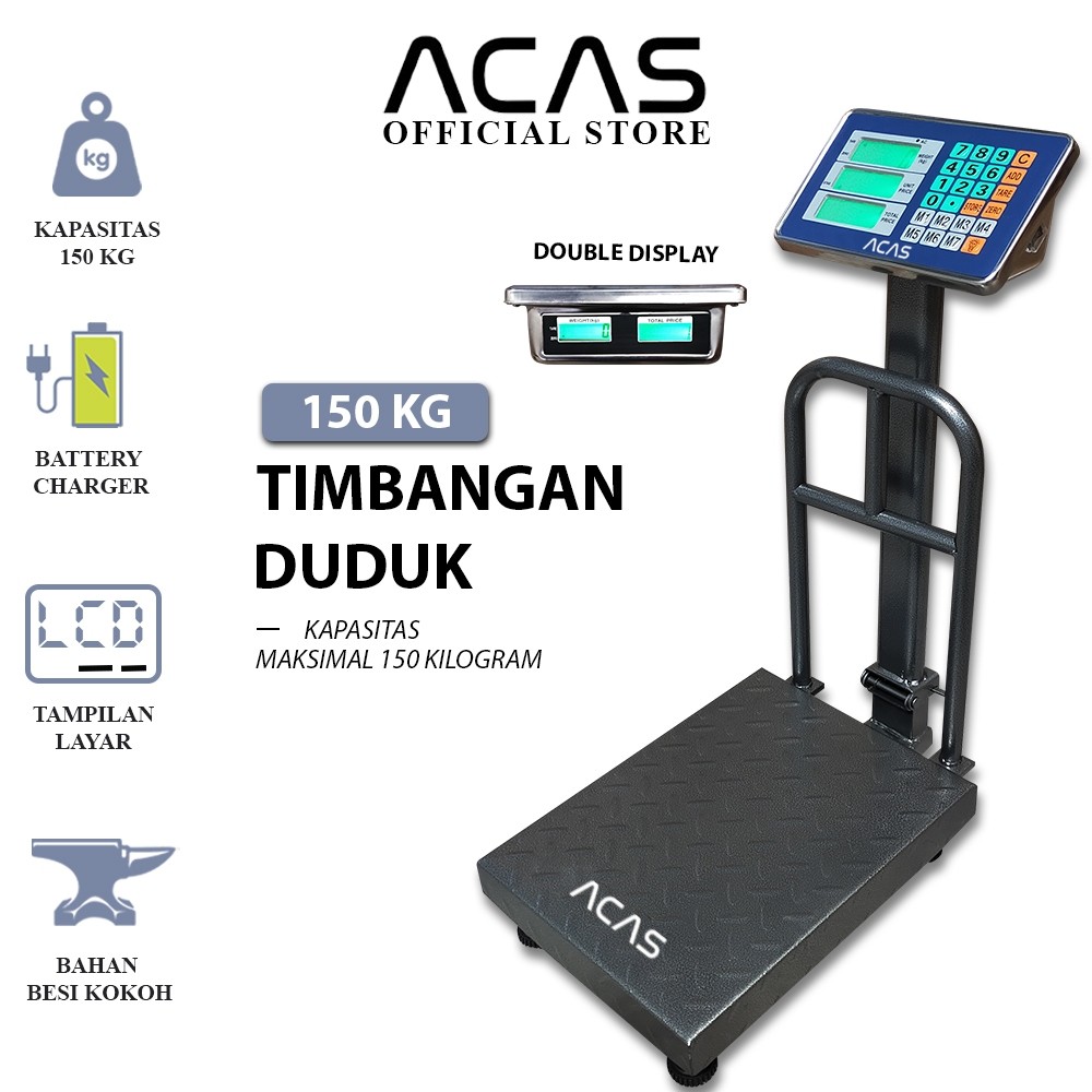 CASAKITA ACAS TCS 150Kg / 50Gr Timbangan Duduk Digital
