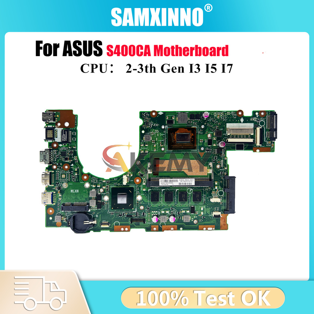 S400CA Laptop Motherboard For ASUS VivoBook S400CA S400C Notebook Mainboard With I3 I5 I7 CPU 100% t
