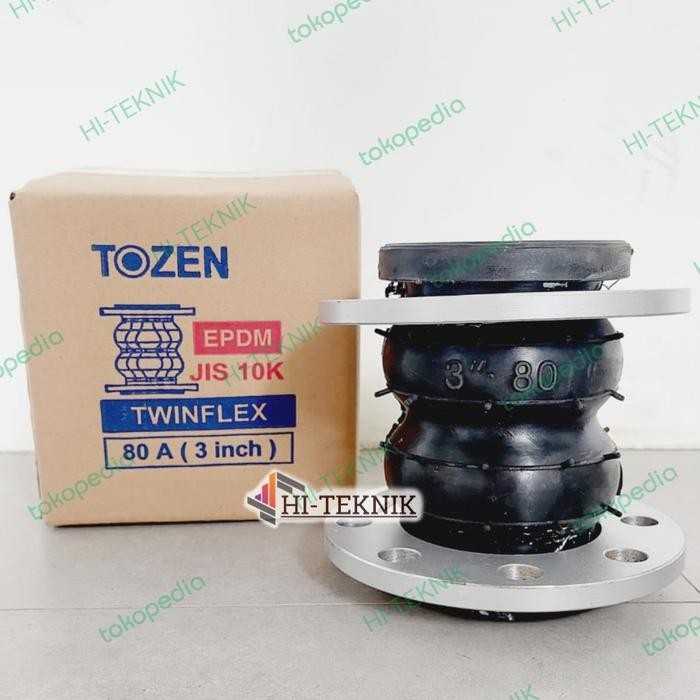 Twinflex JIS 10K 3 INCH Rubber Flexible Joint Dua Gelombang TOZEN