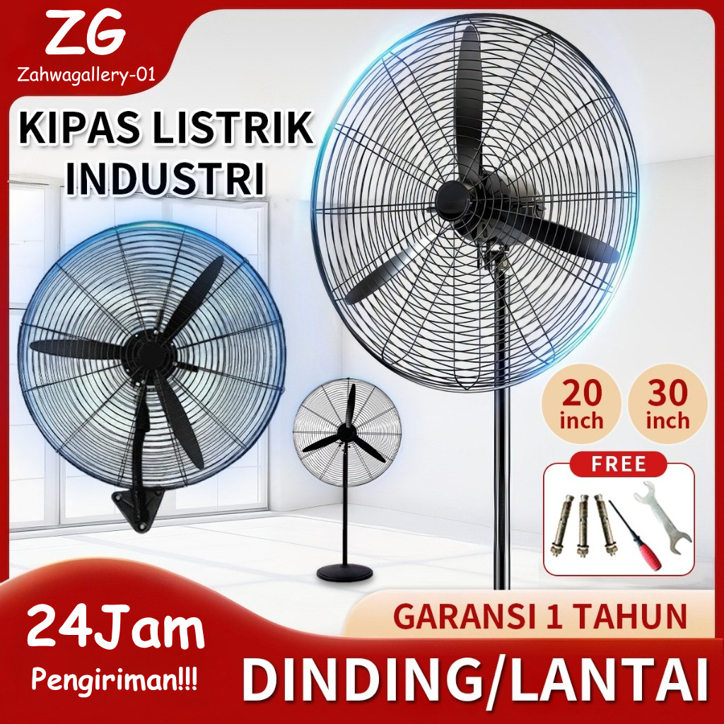 Kipas Angin Dinding Industri 20/30 Inch kipas angin dinding Kipas Angin Berdiri Tiga penyesuaian gig