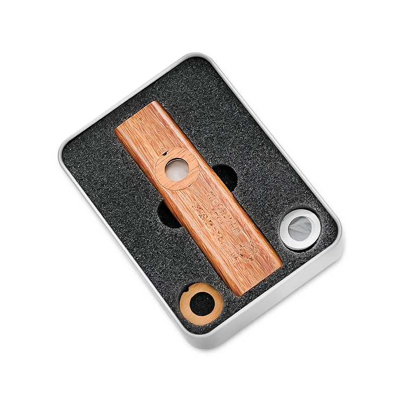 Wooden Kazoo Orff truments Ukulele Guitar Partner Woodman Wood Harmonica With Metal Box Kazoo for Ad