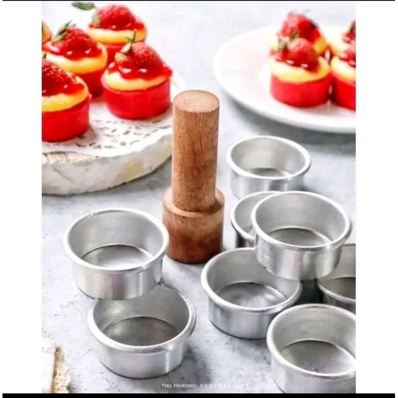 Cetakan Pie Sus Bulat Press / Loyang Tart Mini / Tart Biscoff Egg tart